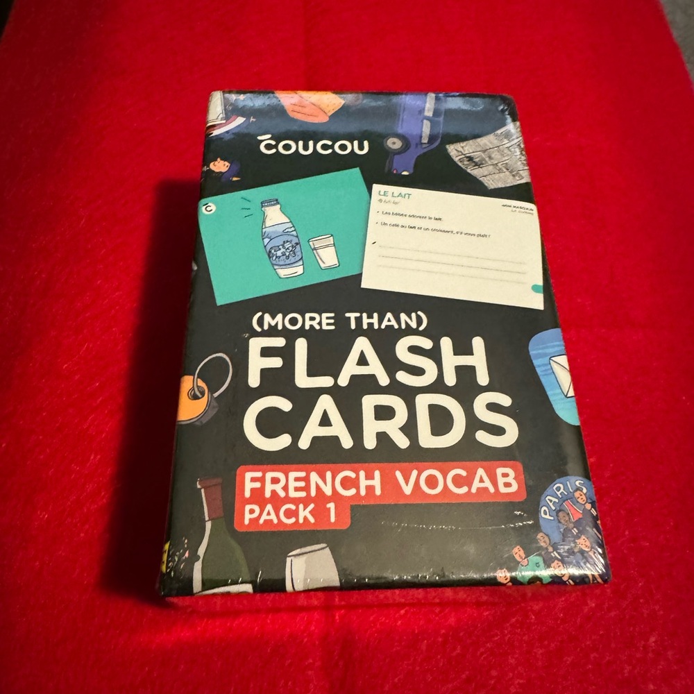 ćoucou Flash Cards French Vocab Pack 1- NWOT